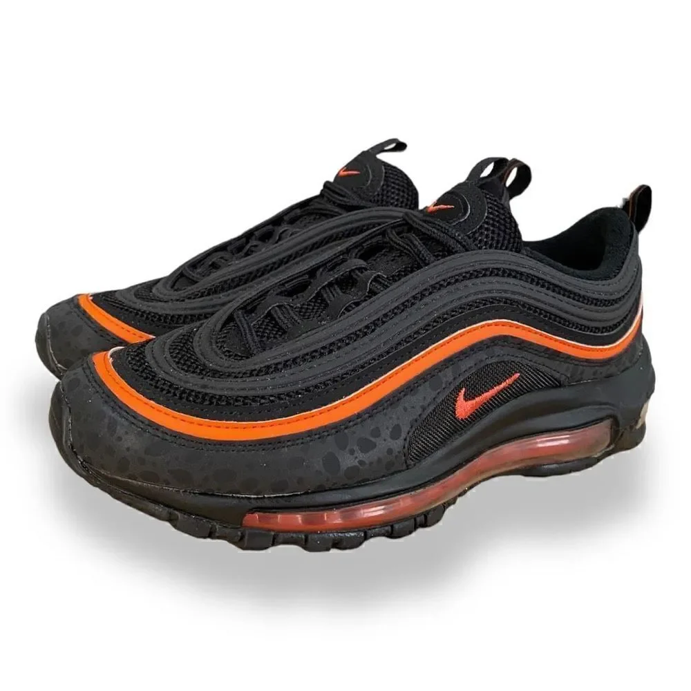 Nike Air Max 97 GS Safari Black Safety Orange DX3088-001 Youth size 5Y/ 6.5 Wmns